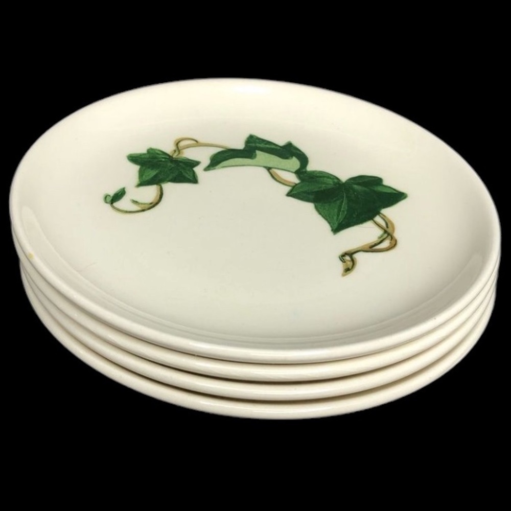 4 Vintage Metlox Poppytrail California Ivy Bread & Butter Plates in EUC - Picture 4 of 8